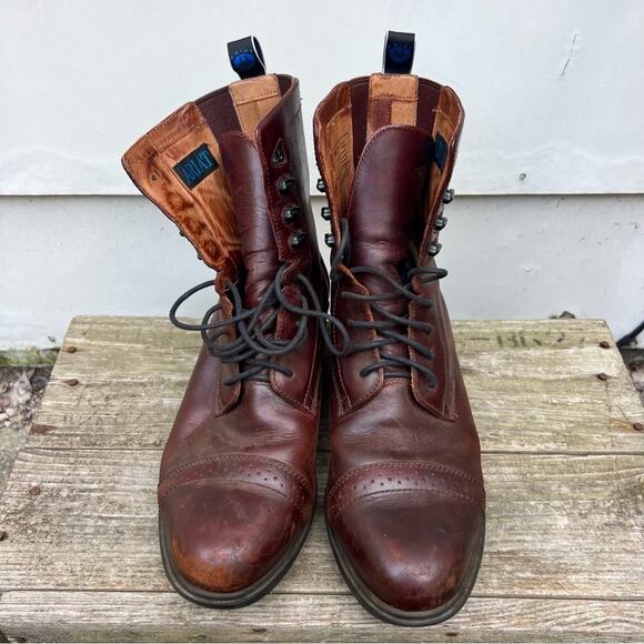 Y2K Ariat Cobalt Roper Oxford Ankle Roper Cowboy Boots Brown Leather 10.5 D - Picture 2 of 7